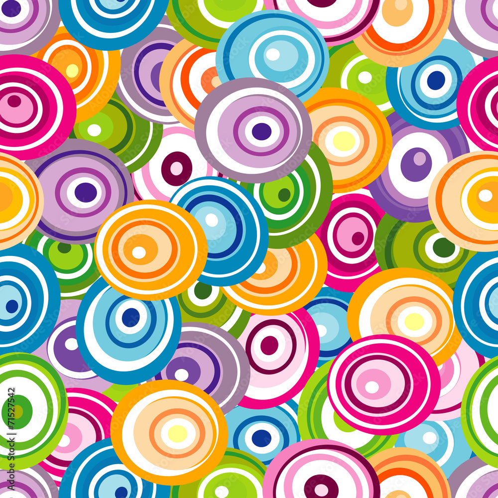 Seamless pattern with varicolored circles