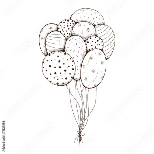 Naklejka na ścianę Kilka balonów powietrznych.