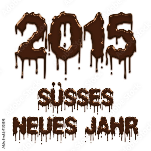 Sweet New Year 2015 chocolate german poster