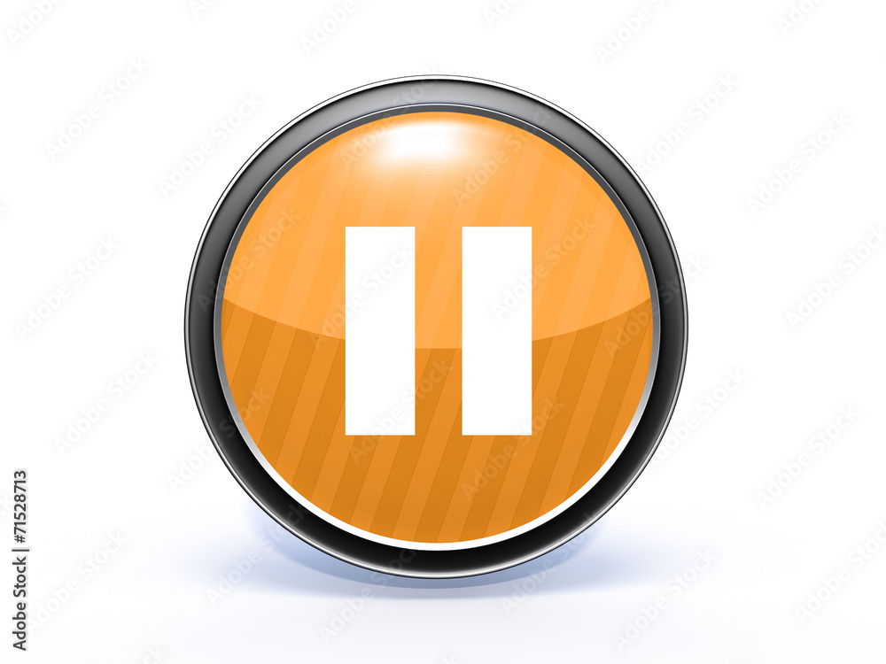 pause circular icon on white background pause circular icon on white background