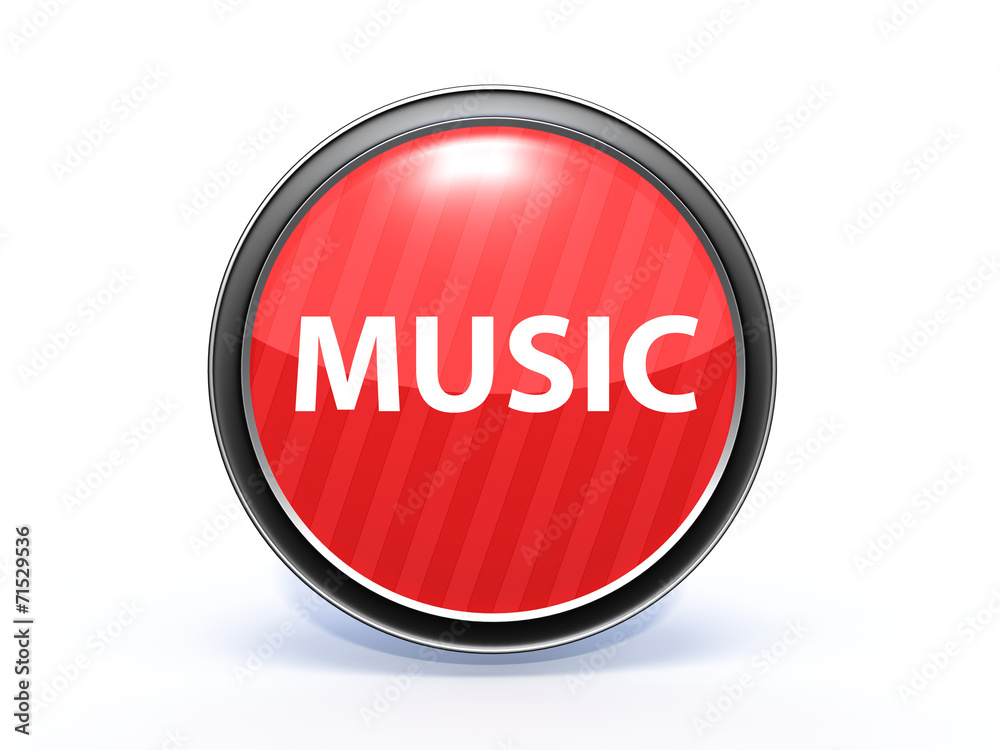 music circular icon on white background music circular icon on white background