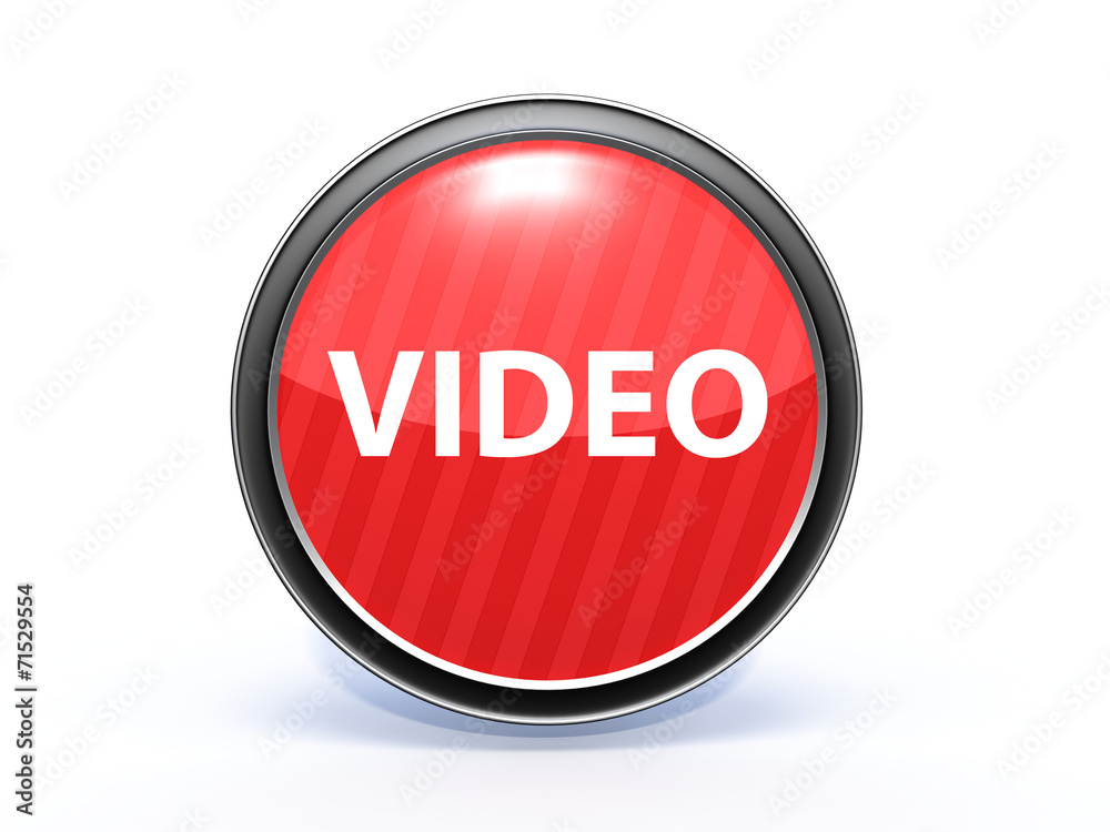 video circular icon on white background video circular icon on white background