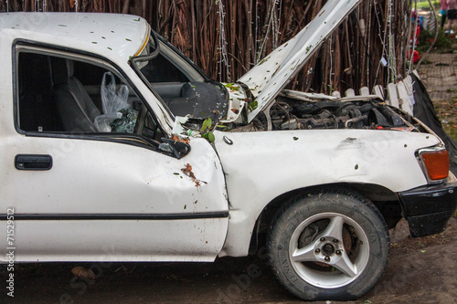 damaged car