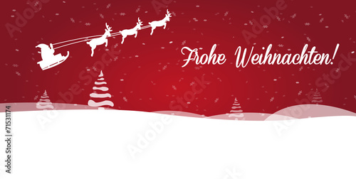 Frohe Weihnachten Silouette