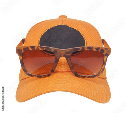 Baseball Cap isolated with sun glasses