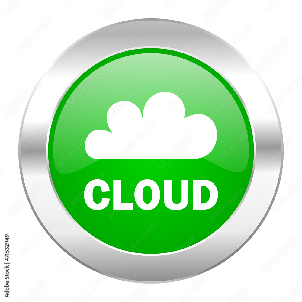 cloud green circle chrome web icon isolated cloud green circle chrome web icon isolated