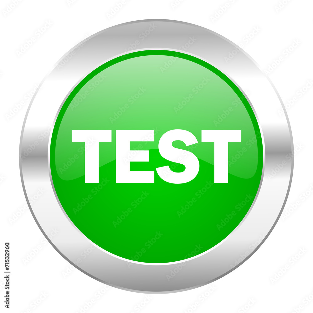 test green circle chrome web icon isolated test green circle chrome web icon isolated