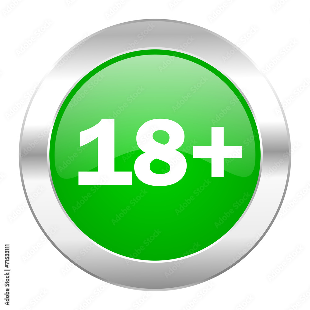 adults green circle chrome web icon isolated adults green circle chrome web icon isolated