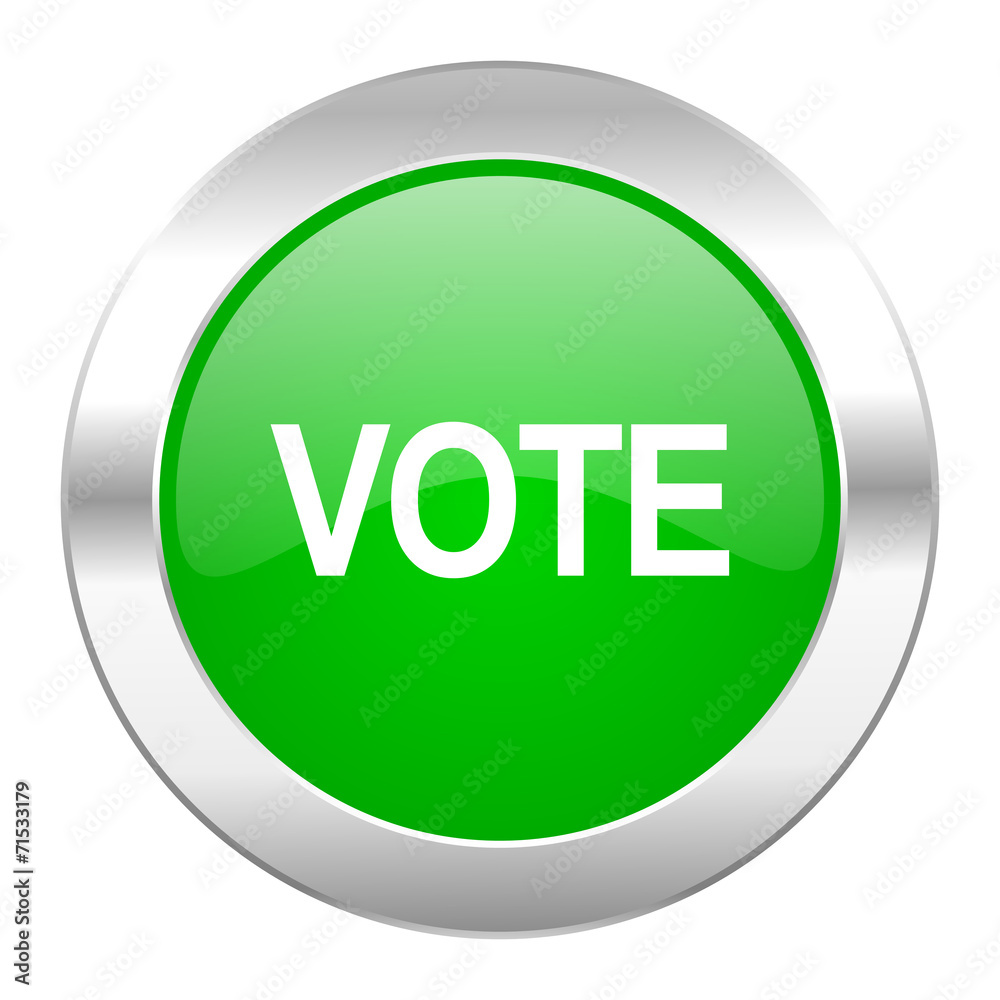 vote green circle chrome web icon isolated vote green circle chrome web icon isolated