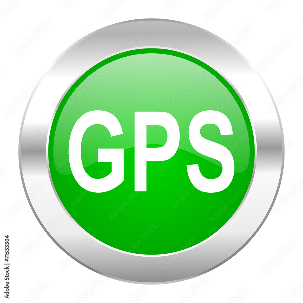 gps green circle chrome web icon isolated gps green circle chrome web icon isolated