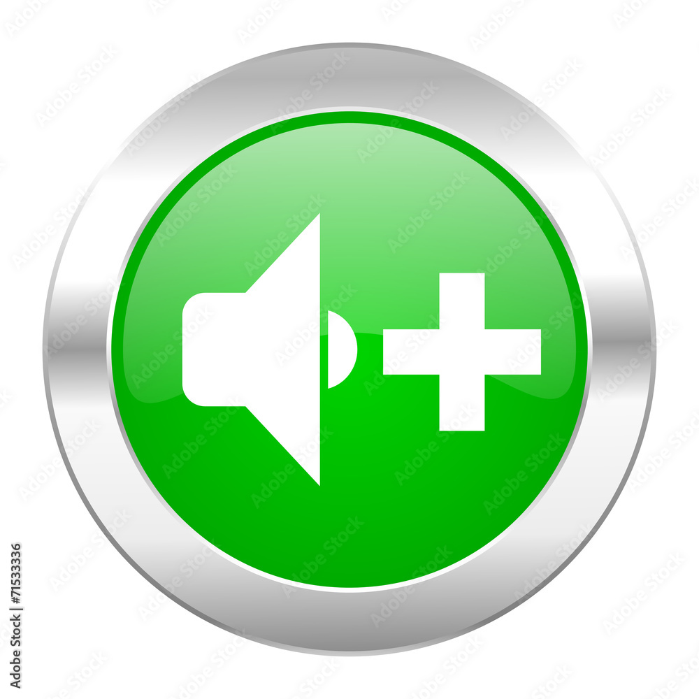 speaker volume green circle chrome web icon isolated speaker volume green circle chrome web icon isolated