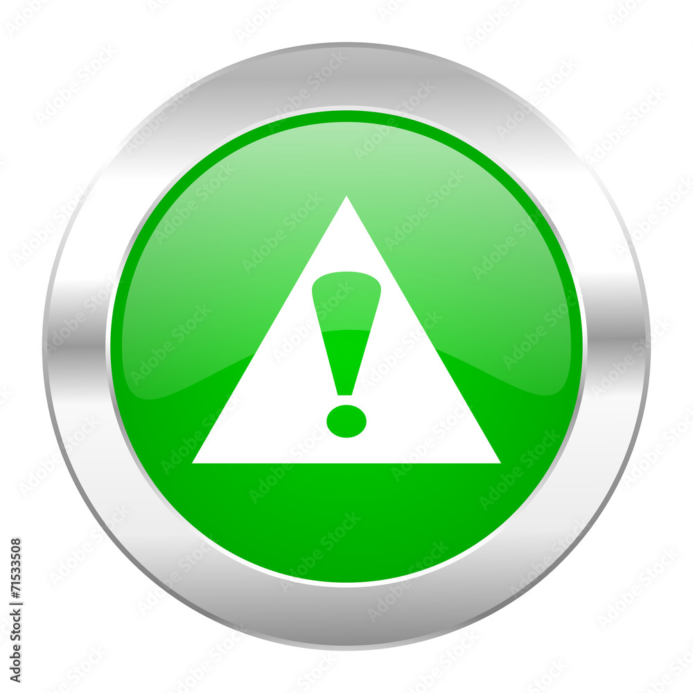 exclamation sign green circle chrome web icon isolated exclamation sign green circle chrome web icon isolated