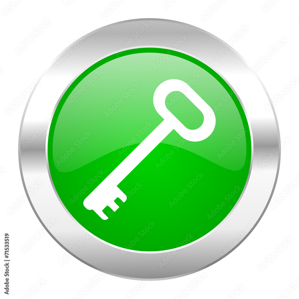 key green circle chrome web icon isolated key green circle chrome web icon isolated