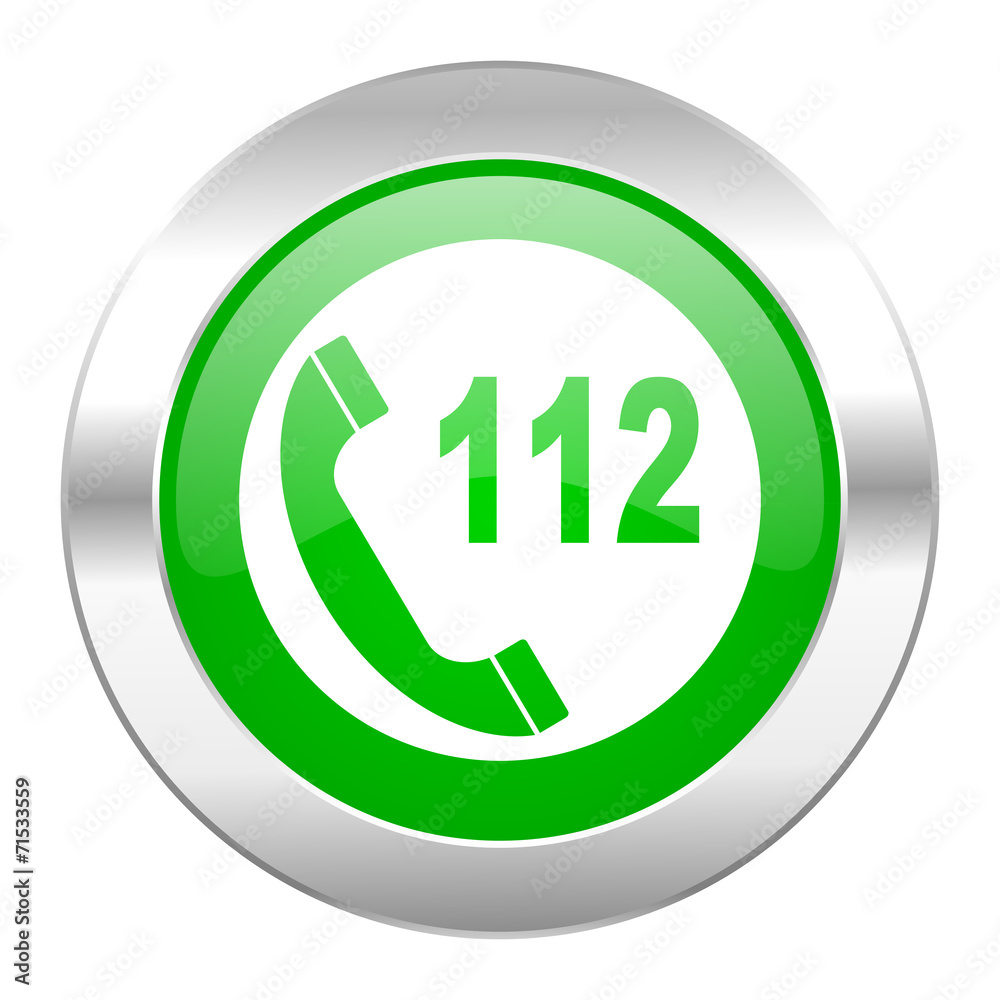 emergency call green circle chrome web icon isolated emergency call green circle chrome web icon isolated