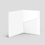 white empty open folder template