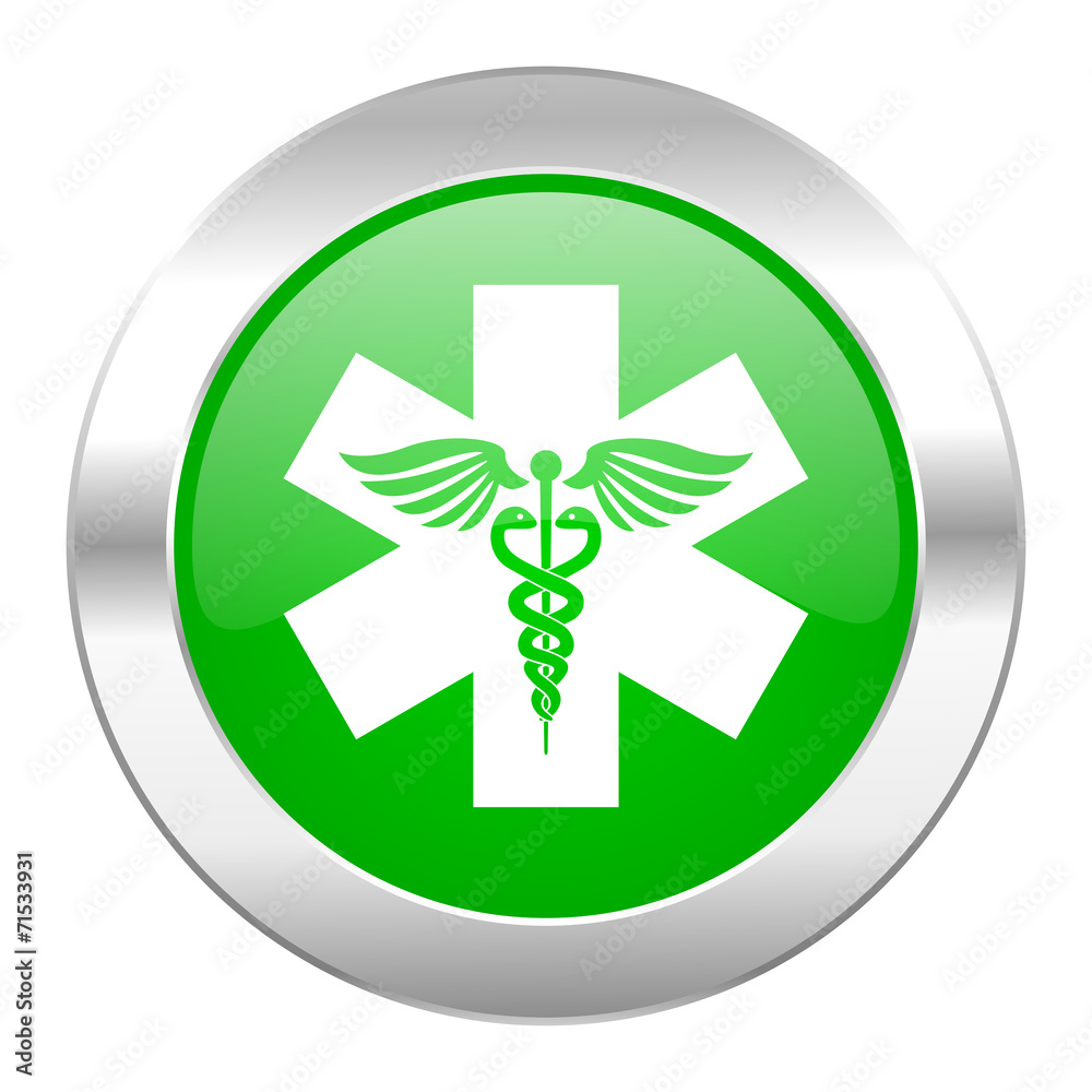 emergency green circle chrome web icon isolated emergency green circle chrome web icon isolated