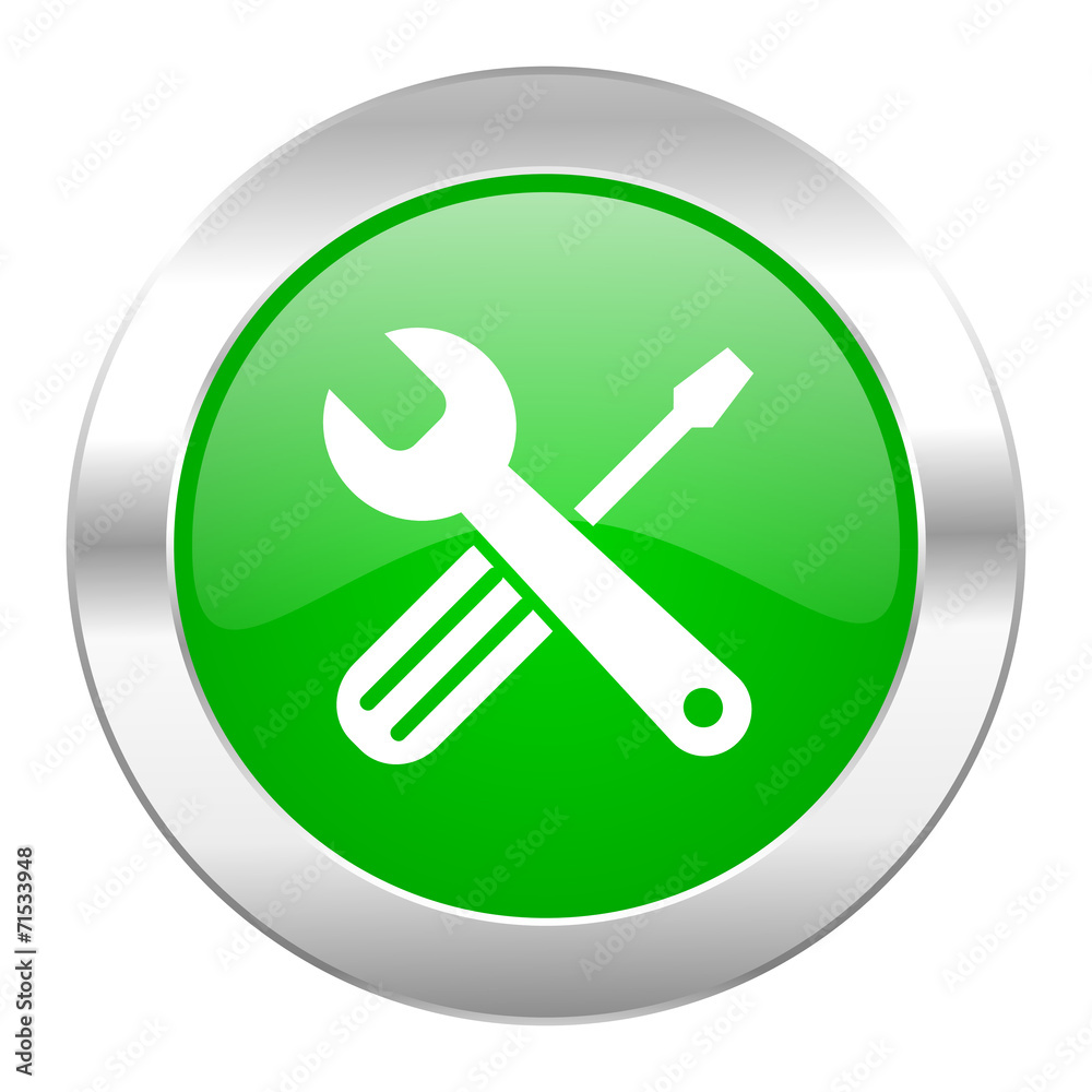 tools green circle chrome web icon isolated tools green circle chrome web icon isolated