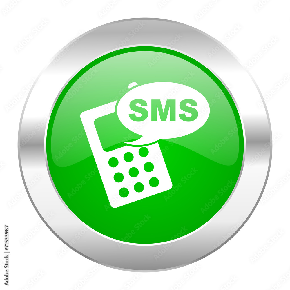 sms green circle chrome web icon isolated sms green circle chrome web icon isolated