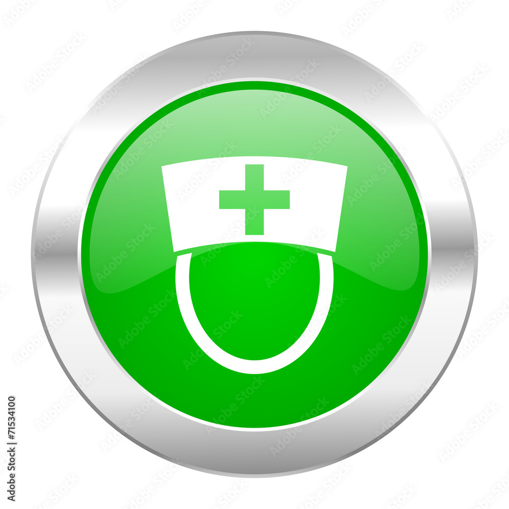 nurse green circle chrome web icon isolated nurse green circle chrome web icon isolated