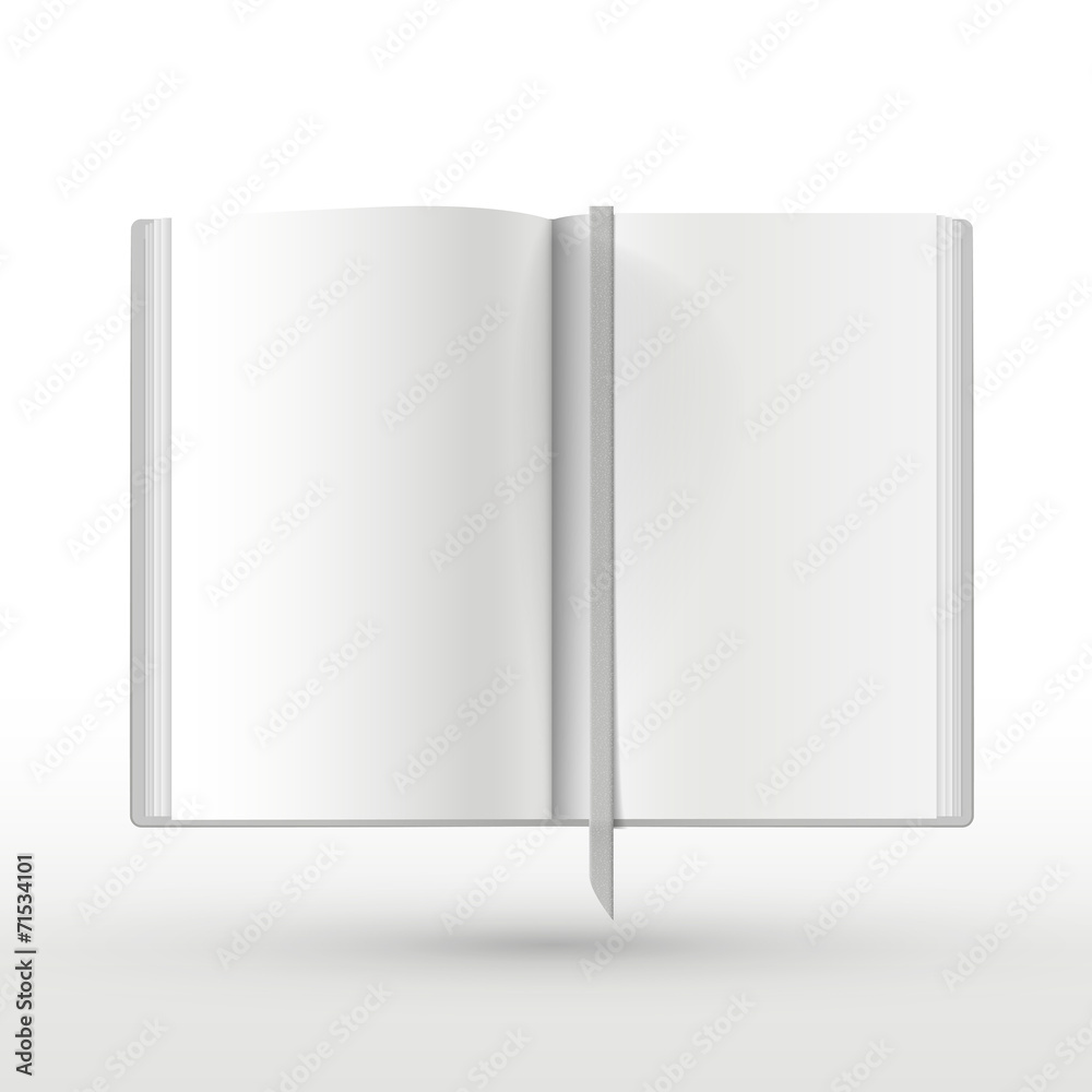 open book with blank pages