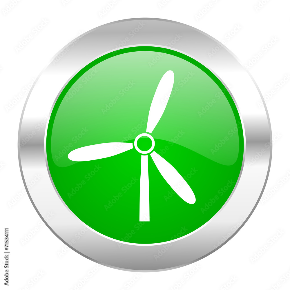 windmill green circle chrome web icon isolated windmill green circle chrome web icon isolated
