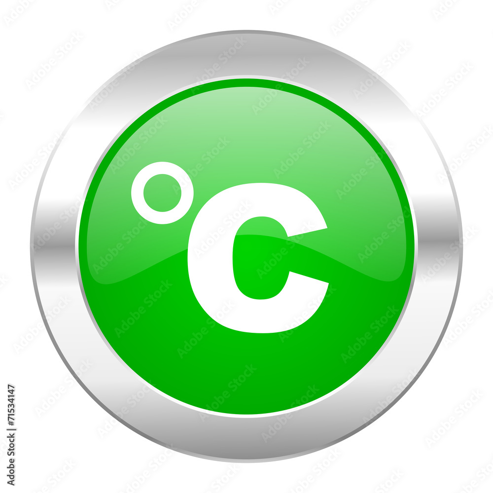 celsius green circle chrome web icon isolated celsius green circle chrome web icon isolated