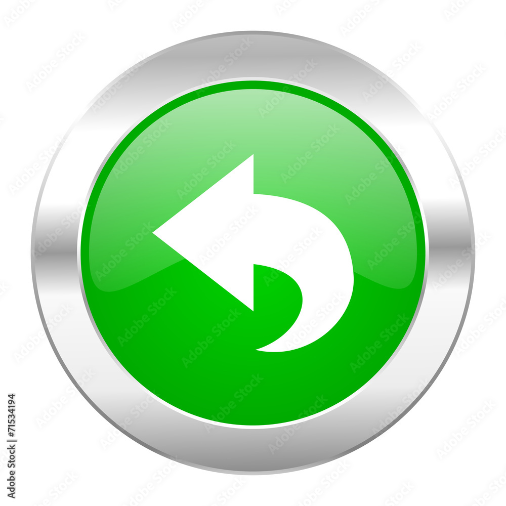 back green circle chrome web icon isolated back green circle chrome web icon isolated