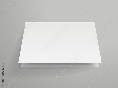 blank half-fold brochure design