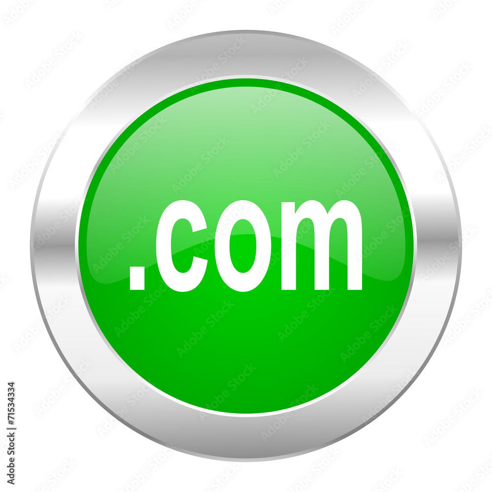 com green circle chrome web icon isolated com green circle chrome web icon isolated