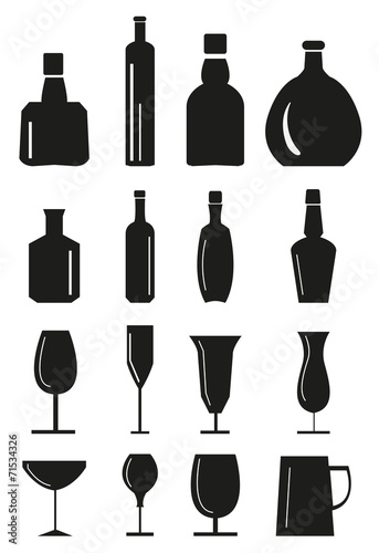 Bottle drink icons