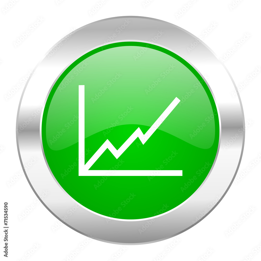 chart green circle chrome web icon isolated chart green circle chrome web icon isolated