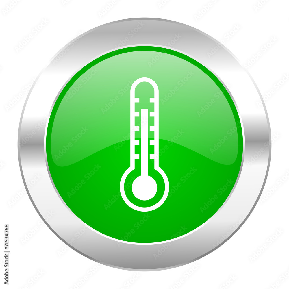 thermometer green circle chrome web icon isolated thermometer green circle chrome web icon isolated