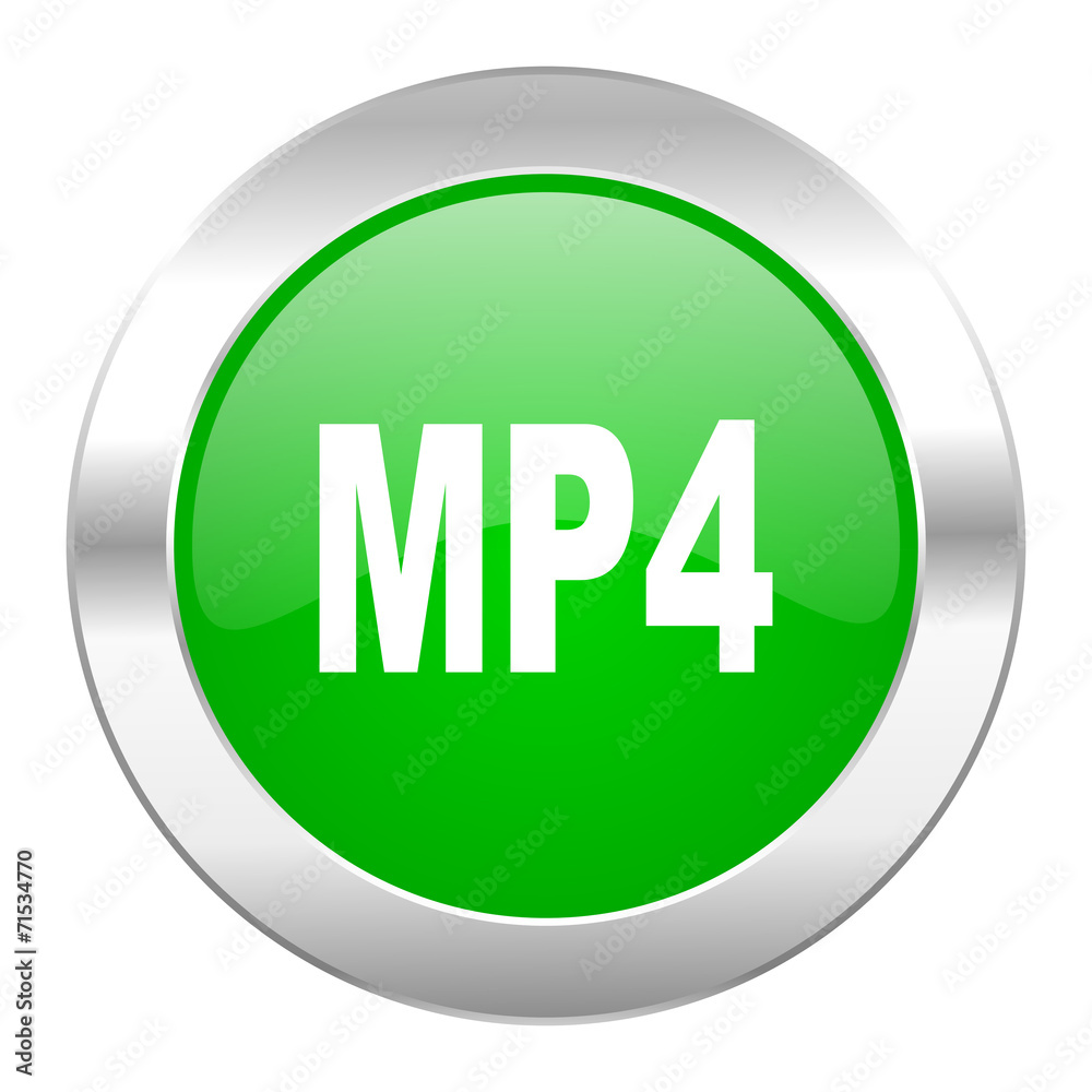 mp4 green circle chrome web icon isolated mp4 green circle chrome web icon isolated