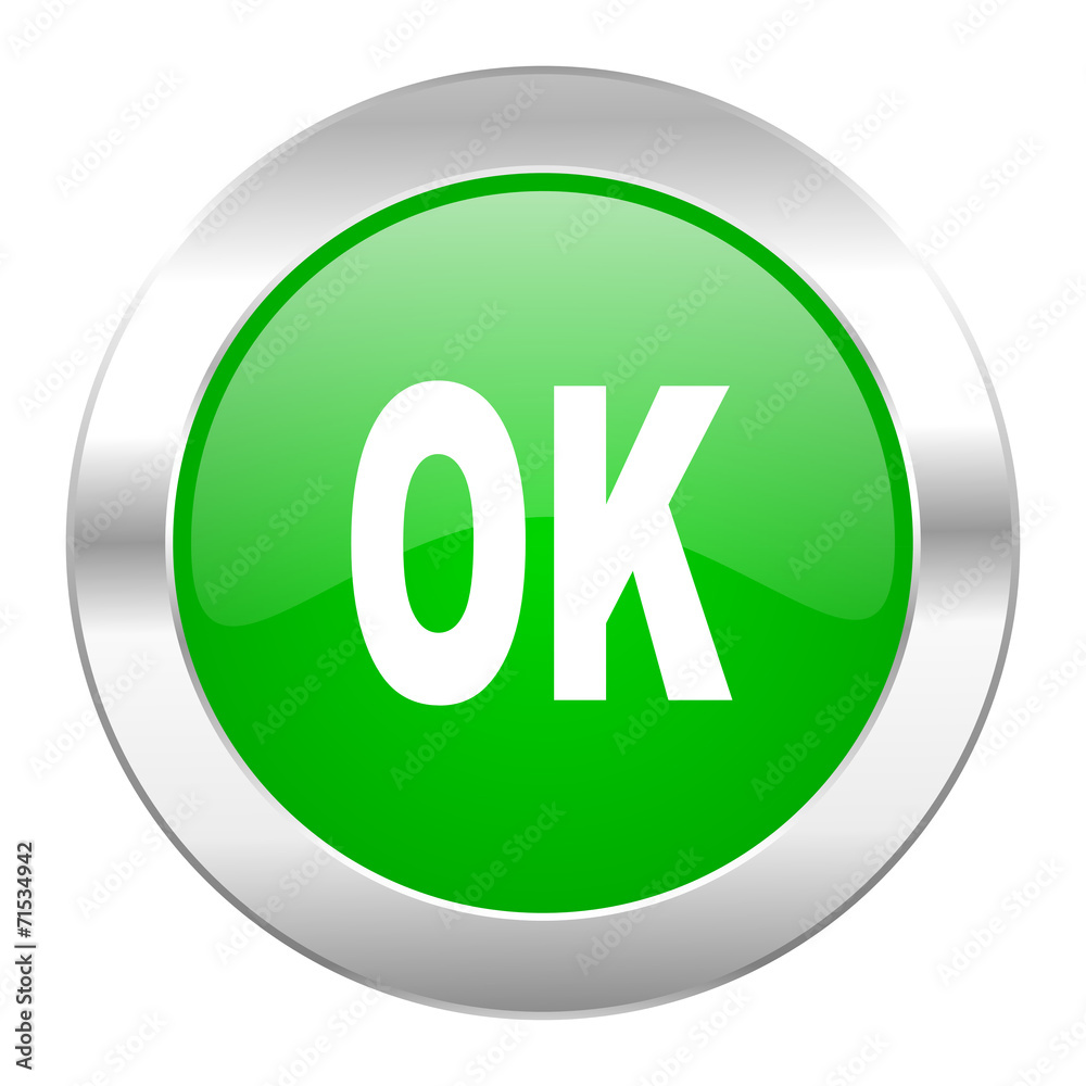 ok green circle chrome web icon isolated ok green circle chrome web icon isolated