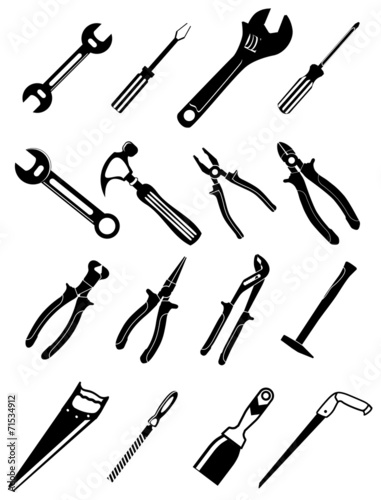 tools icons set