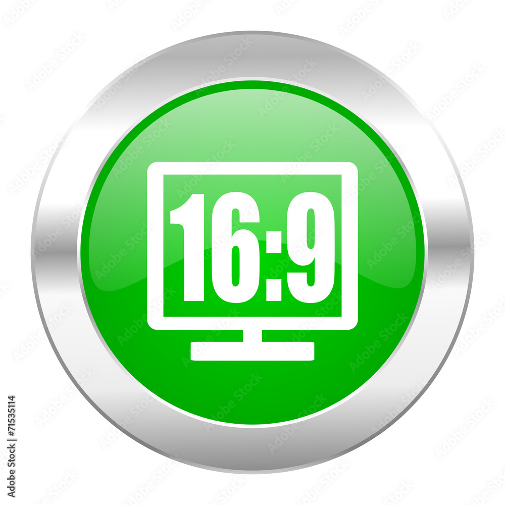 16 9 display green circle chrome web icon isolated 16 9 display green circle chrome web icon isolated