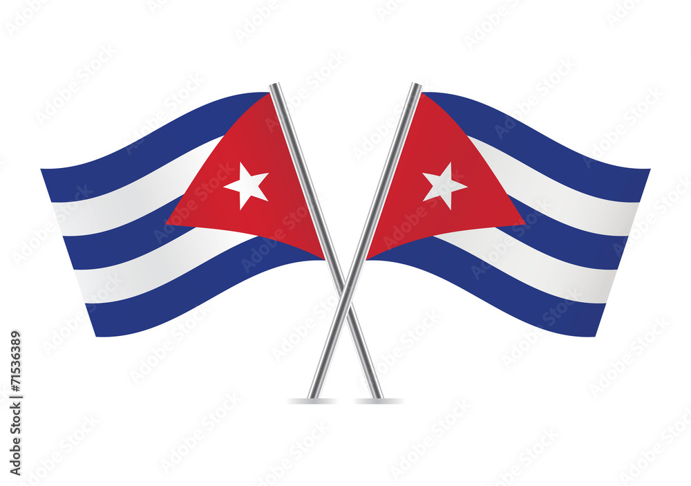 Cuban flags. Vector illustration. Stock Vector Adobe Stock