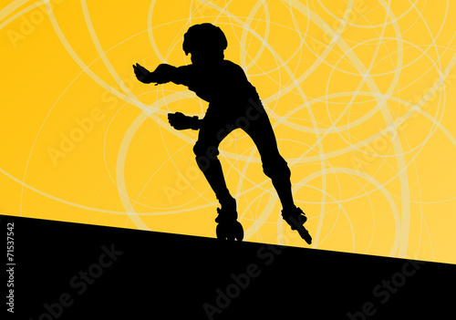 Roller skating vector background