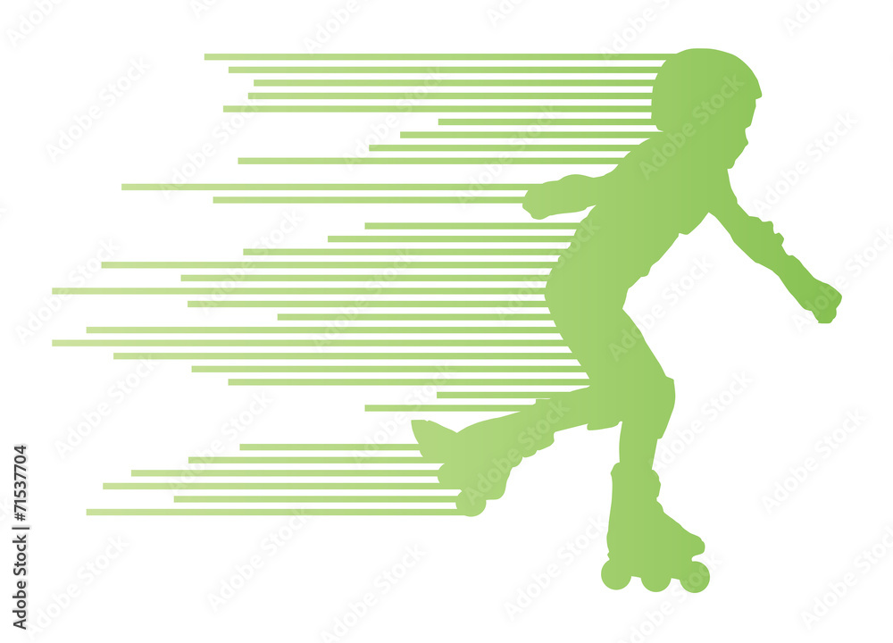 Roller skating silhouettes vector background winner concept Roller skating silhouettes vector background winner concept