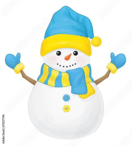 Vector  fun snowman.