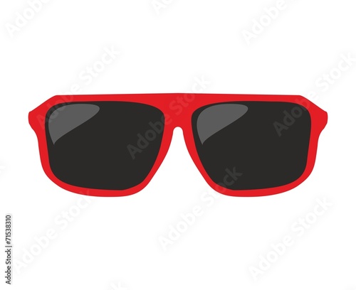 Red sunglasses vector illustration isolated on white background