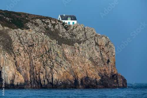 Home on high cliff