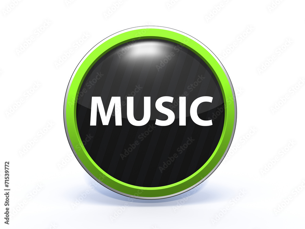 music circular icon on white background music circular icon on white background