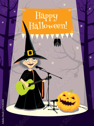 Halloween concert, greeting card