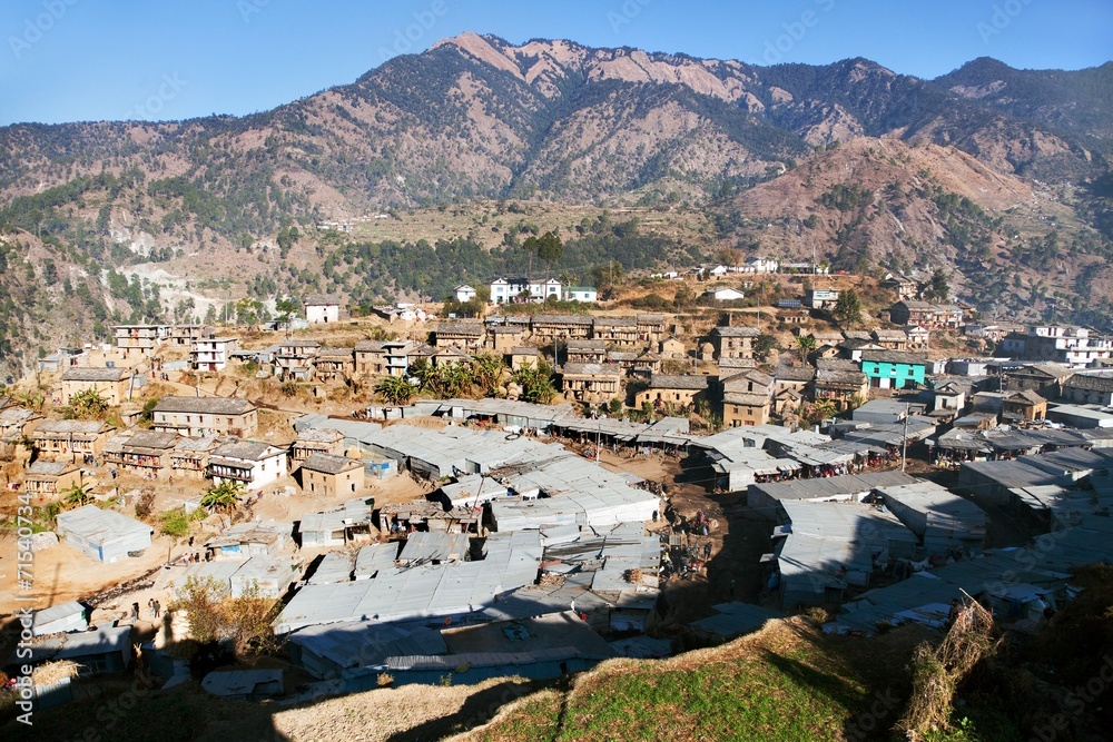 Martadi town or village - bazaar in western Nepal