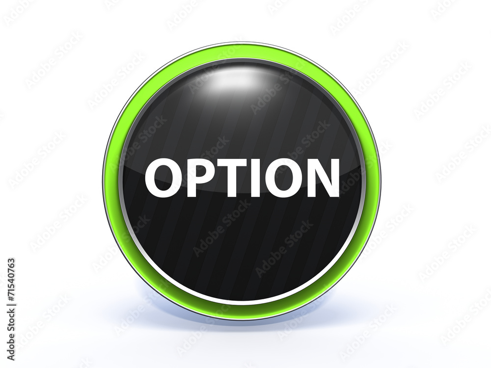 option circular icon on white background
