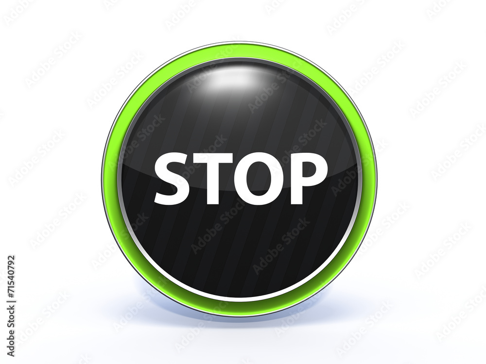 stop circular icon on white background stop circular icon on white background