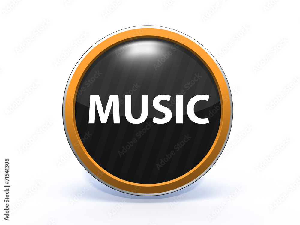 music circular icon on white background music circular icon on white background