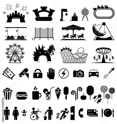 Amusement park icons.