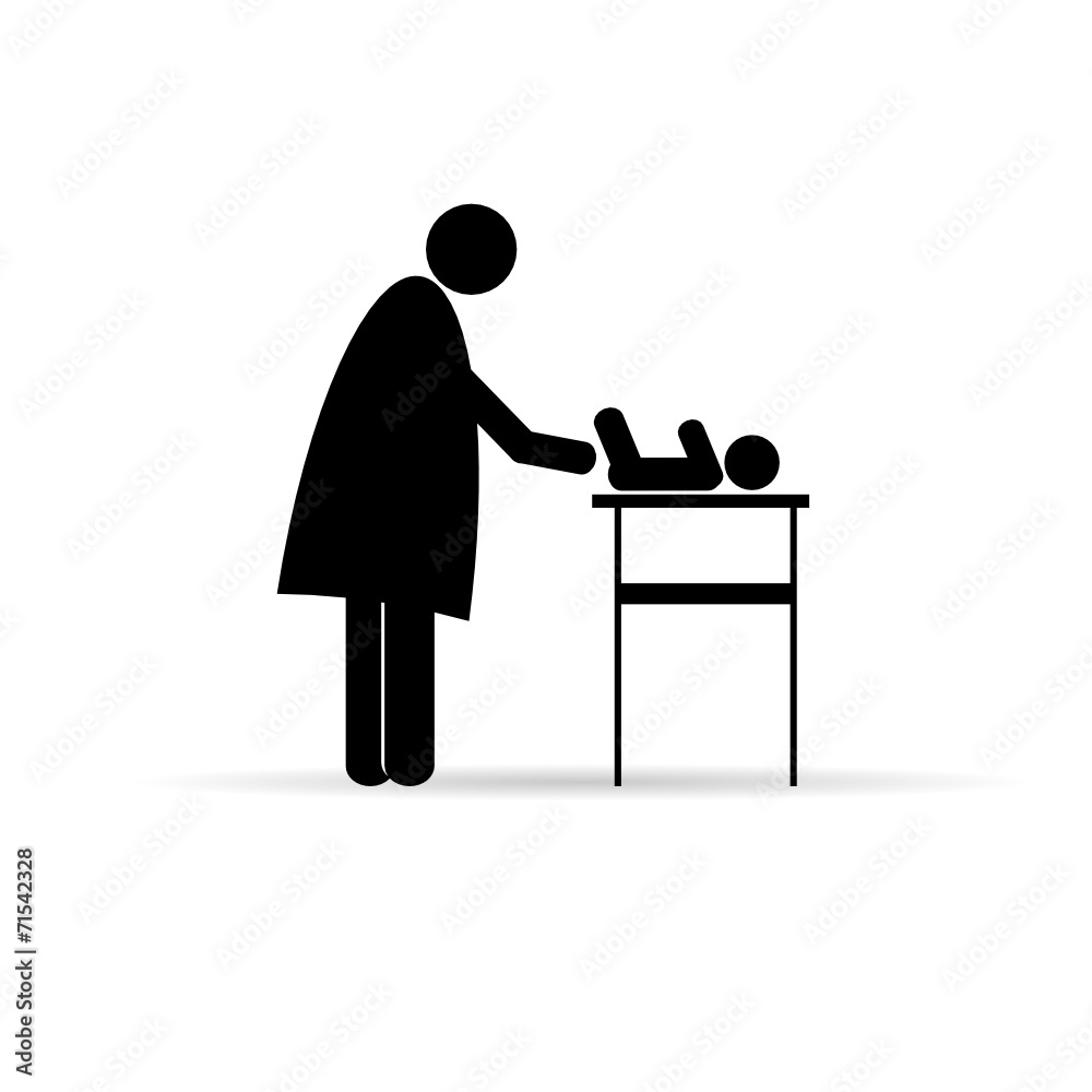 mother change baby vector silhouette mother change baby vector silhouette